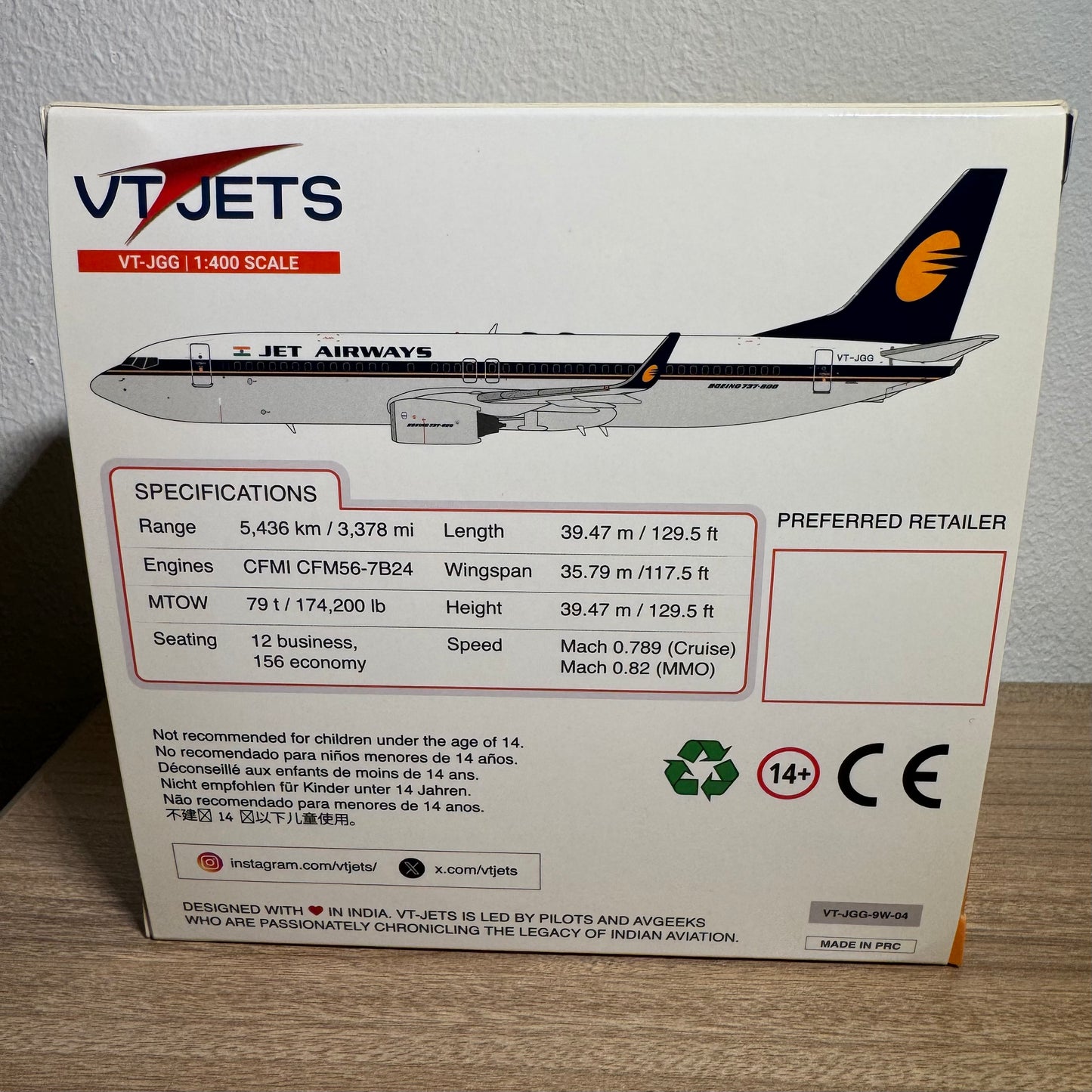 VT Jets Jet Airways Boeing 737-800